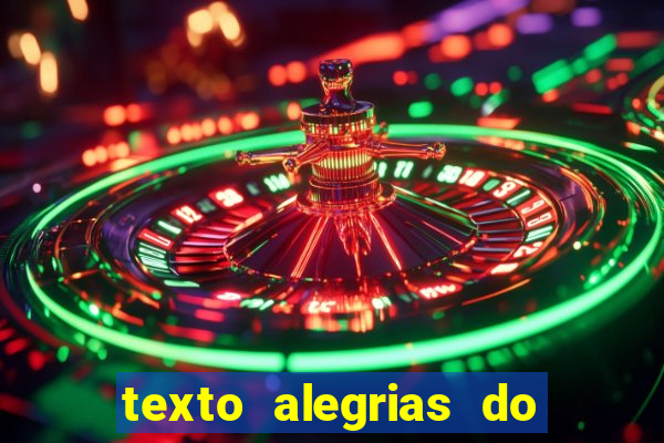 texto alegrias do natal com interpretação e gabarito