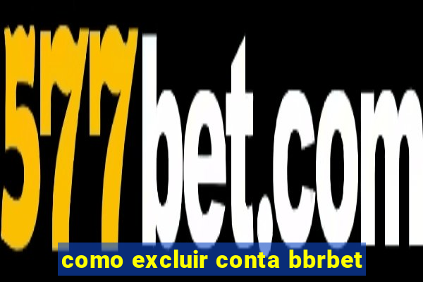 como excluir conta bbrbet